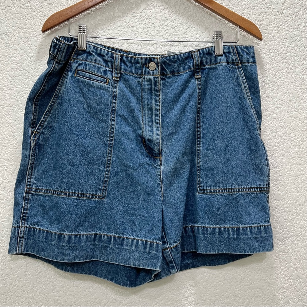 Vintage Bill Blass Jean Shorts Size 14 90s Y2K High Rise Denim Shorts